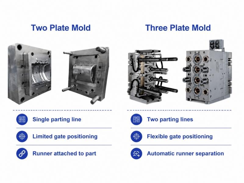 Structural Differences Between Two Plate and Three Plate Mold